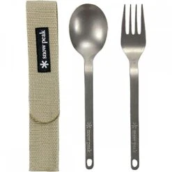 Snow Peak Titanium Fork & Spoon Set -Outdoor Camping Store 1535