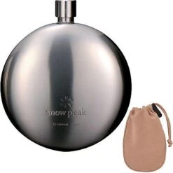 Snow Peak Titanium Curved Flask -Outdoor Camping Store TITAN