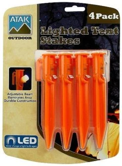 Outdoor Camping Store 32 Atak Outdoor Lighted Tent Stakes