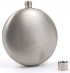 Snow Peak Titanium Curved Flask -Outdoor Camping Store opplanet snow peak titanium curved flask titanium