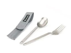 Snow Peak Titanium Fork & Spoon Set -Outdoor Camping Store opplanet snow peak titanium fork spoon sct 002 main