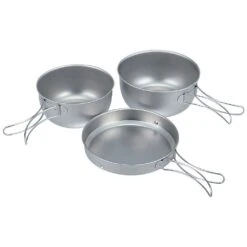 Snow Peak Titanium Cook Set, 3Pcs -Outdoor Camping Store snow peak 3 piece titanium cookset