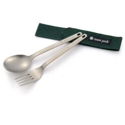 Snow Peak Titanium Fork & Spoon Set -Outdoor Camping Store snow peak titanium fork spoon set