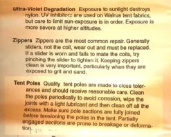 Walrus Cascade Condo -Outdoor Camping Store v walrus cascade condo instructions PROPER CARE pg9B