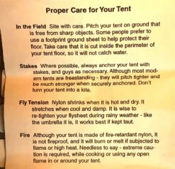 Walrus Cascade Condo -Outdoor Camping Store walrus cascade condo instructions PROPER CARE pg9A